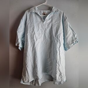 Bohio Light Blue Men's Linen Shirt
